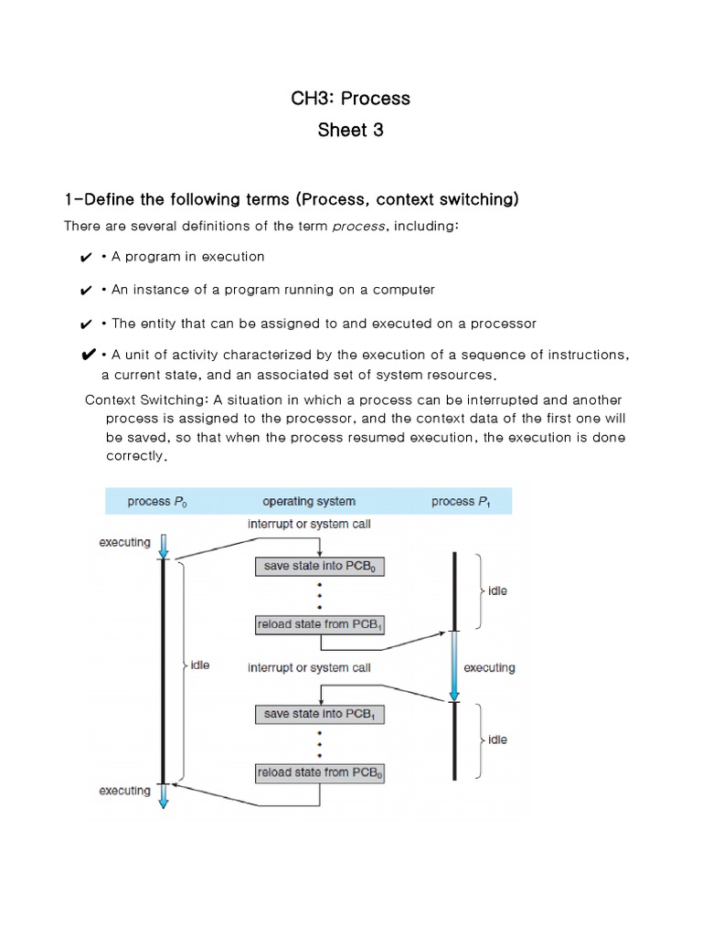 CH3 Process Sheet 3 1Define The Following Terms (Process, Context