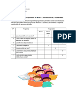 Cuestionario Sobre Las Prácticas de Lectura y Escritura A Docentes