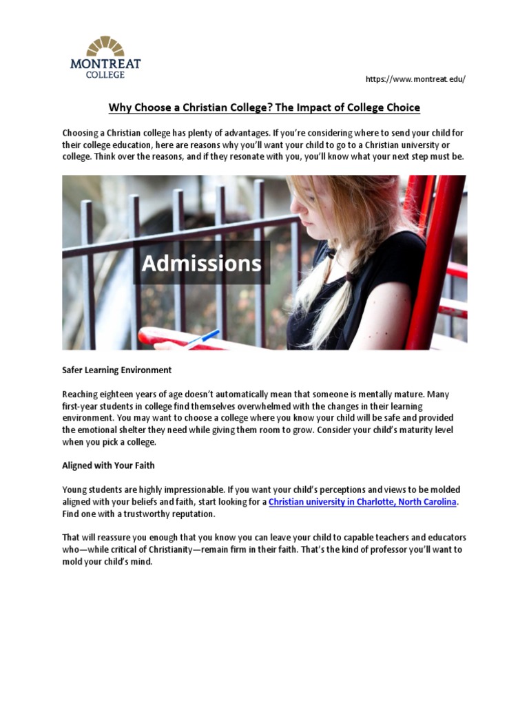 Why Choose A Christian College The Impact of College Choice | PDF ...