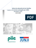 Informe Final Estudio Cualitativo de Valoracion de Las Familias Respecto Al Servicio Entregados Por JUNJI