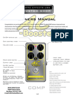 Owners Manual: Xotic Effects Usa 14920 Calvert Street Van Nuys, CA 91411 USA