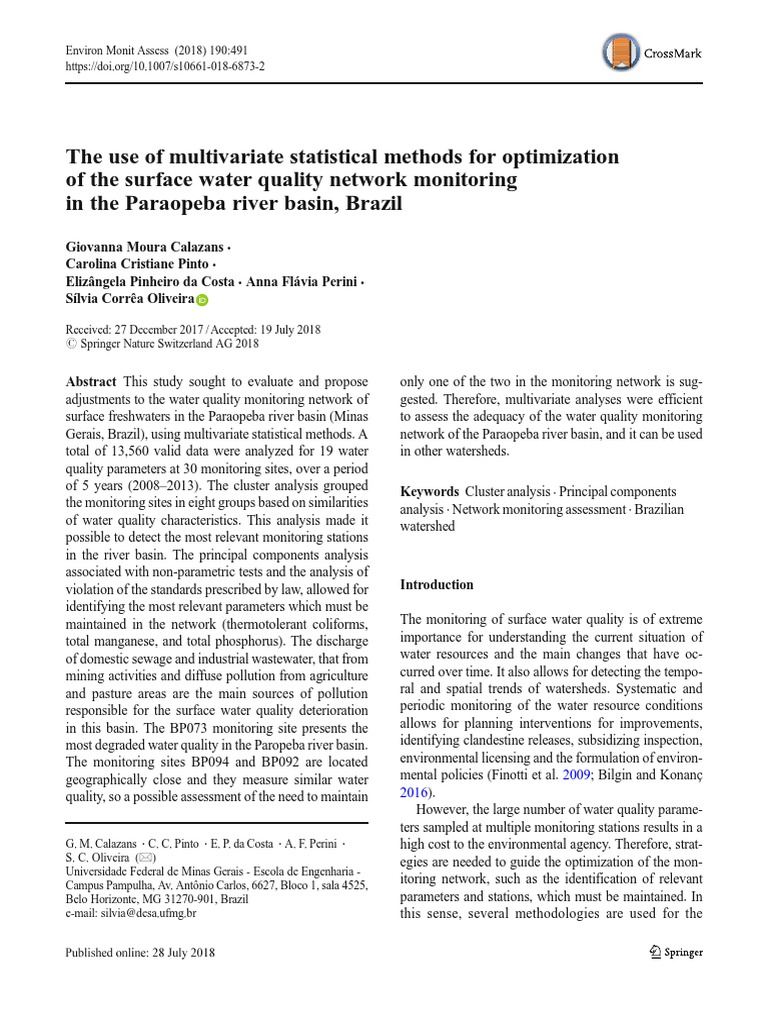 Water Quality Network Optimization | PDF | Water Quality | Sewage