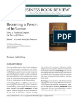 Becoming A Person of Influence Summary