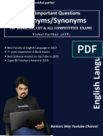 Most Important Antonym-Synonym-By-Vishal-Sir