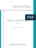 De La Chica - 5 Arias Florentinas, Op. 15 - Score