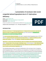 Genetics and Clinical Presentation of Nonclassic (Late-Onset) Congenital Adrenal Hyperplasia Due To 21-Hydroxylase Deficiency - UpToDate