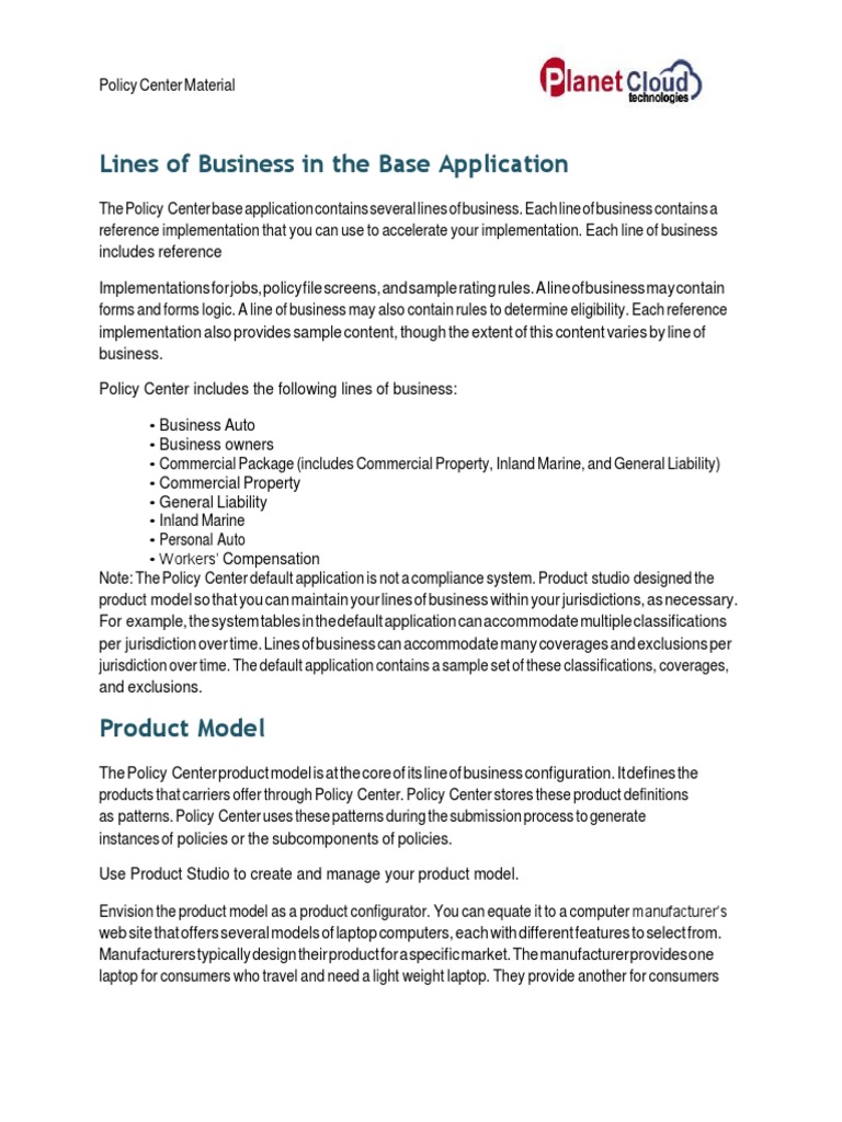 Duck Creek Policy CenterMaterials PDF Insurance Laptop