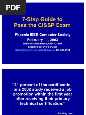 Ieee Cissp 021104 Professional Certification Credential - 