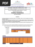 Questionário EFA D (Grupo Rosmary) - Análise Estatística