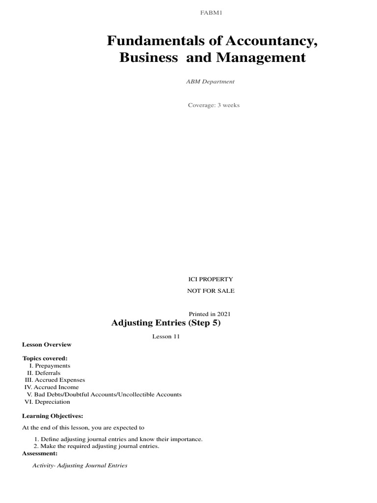 Adjusting Entries in Accounting | PDF | Debits And Credits | Balance Sheet