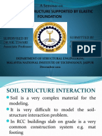 Analysis of Structure Supported by Elastic Foundation: A Seminar On