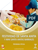 Programa Oficial de La Fiesta de Santa Anita en Tarija