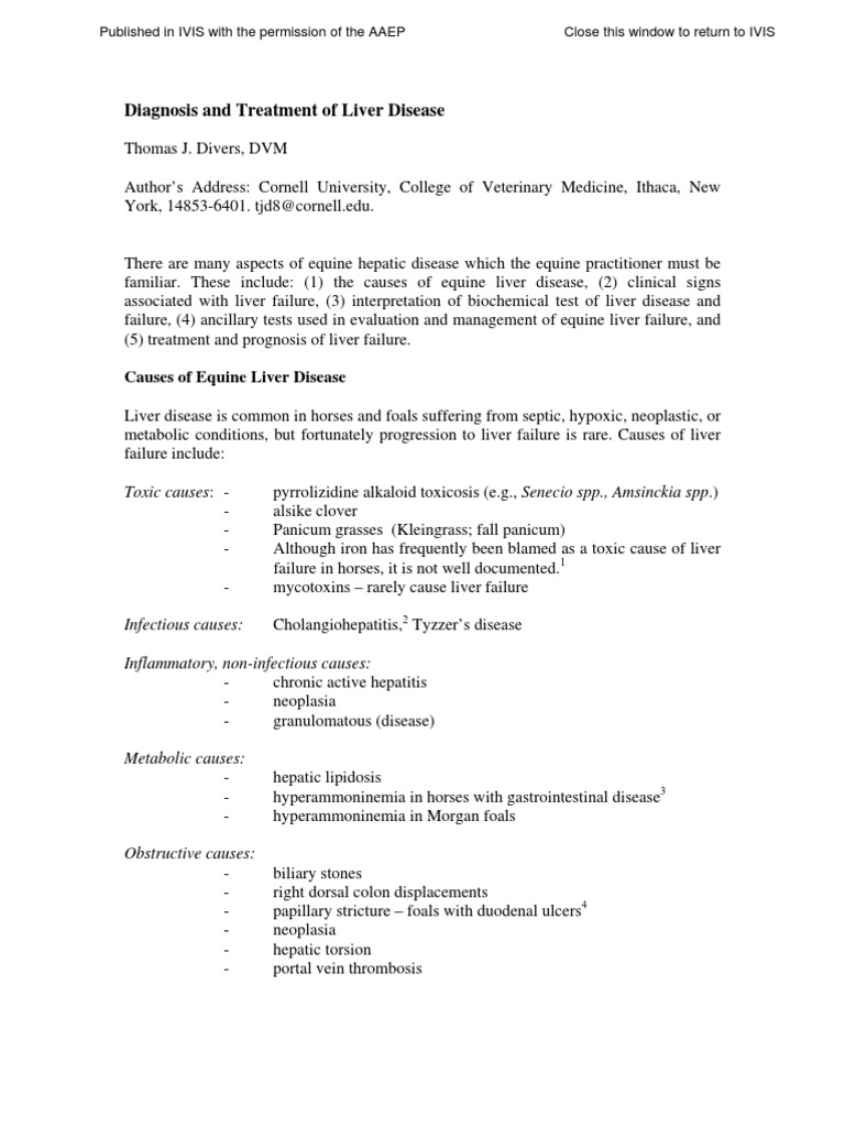 Diagnosis and Treatment of Liver Disease | PDF | Liver | Bile