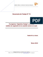 Documento 74 - Programa Argentina Trabaja - Lo Vuolo - 2010