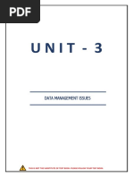 Unit - 3: Data Management Issues