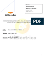 1.-Informe Técnico Mathiesen Del Estado Actual de La Red de Distribución Eléctrica Interna y Sistemas de Iluminación