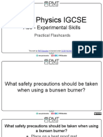 Practical Flashcards - Experimental Skills - CAIE Physics IGCSE