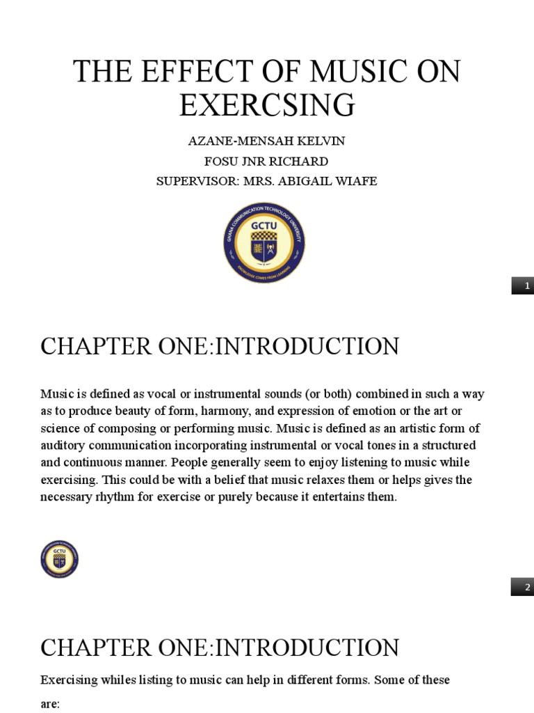 The Effect of Music On Exercising | PDF | Psychology | Psychological ...