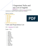 Learn 150 Important Verbs and Prepositions List in English