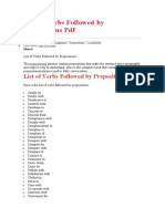 List of Verbs Followed by Prepositions PDF