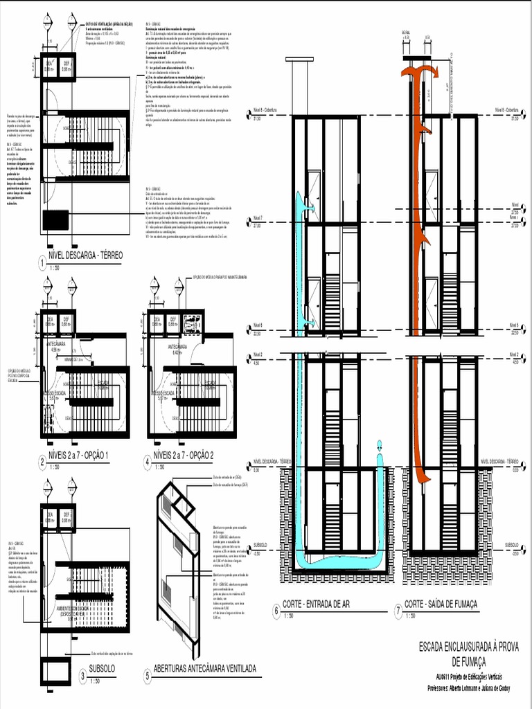 Escada Enclausurada | PDF | Construção | Projeto arquitetônico