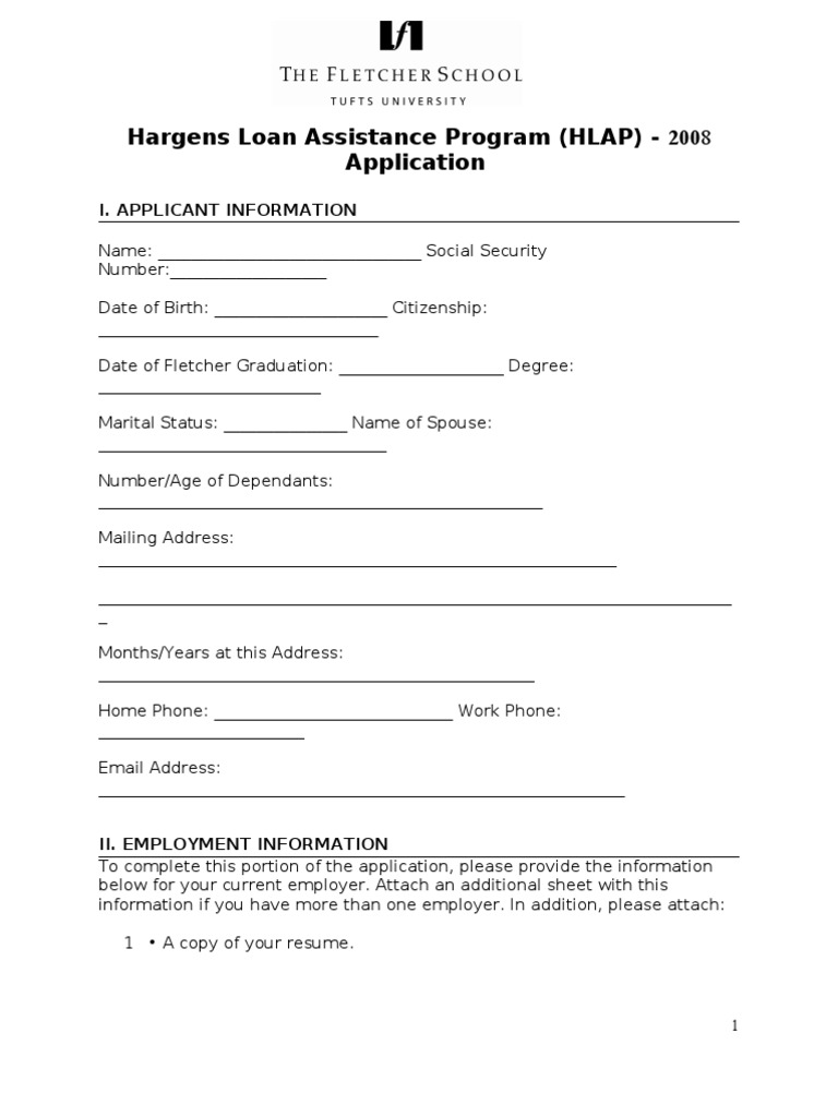 Hargens Loan Assistance Application 2008 | PDF | Loans | Interest