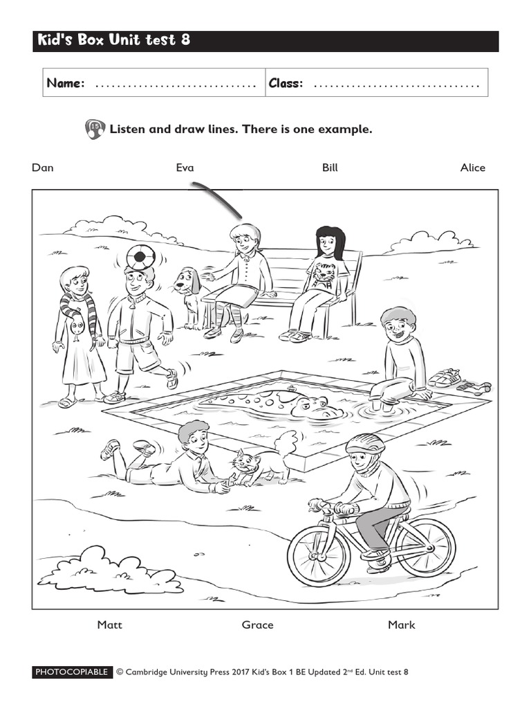 Kid's Box Unit Test 8 Activity | PDF