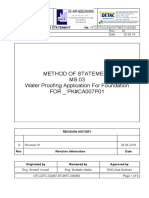 Water Proofing METHOD STATEMENT