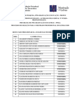 Resultado Preliminar Da Análise Das Inscrições Dos Candidatos