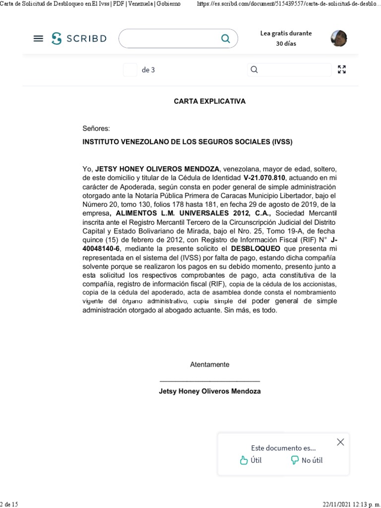 carta-de-solicitud-de-desbloqueo-en-el-ivss-pdf-venezuela-gobierno-pdf