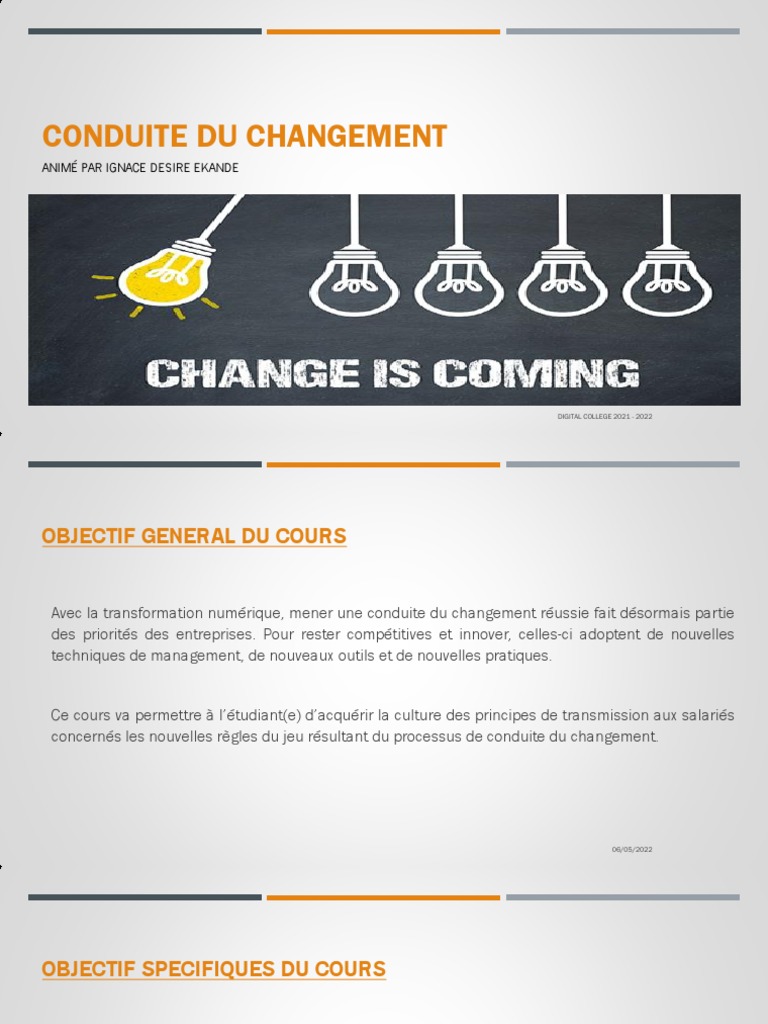 Gestion efficace du changement en entreprise | PDF | Gestion des ...