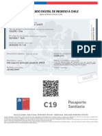 Pasaporte Sanitario: Certificado Digital de Ingreso A Chile