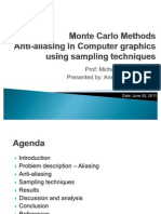 Monte Carlo Methods: Anti-Aliasing in Computer Graphics
