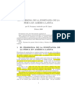 El Problema de Latinoamerica Sobre Educacion en Fisica