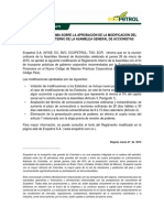 Ecopetrol Informa Sobre La Aprobación de La Modificación Del Reglamento Interno de La Asamblea General de Accionistas