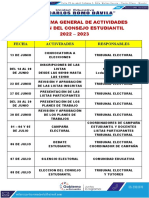 Cronograma General de Actividades 2022