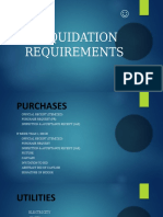 Liquidation of Requirements 1