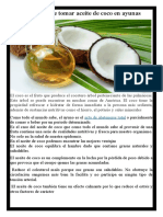 Beneficios de Tomar Aceite de Coco en Ayunas