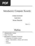 Introductory Computer Security: CS461/ECE422 Fall 2010 Susan Hinrichs