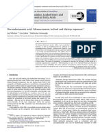 Docosahexaenoic Acid Measurements in Food and Dietary Exposure