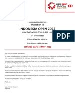 Indonesia Open 2022 - Prospectus