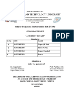 Subject: Design and Implementation Lab (EC652) : "Autopilot in Cars"