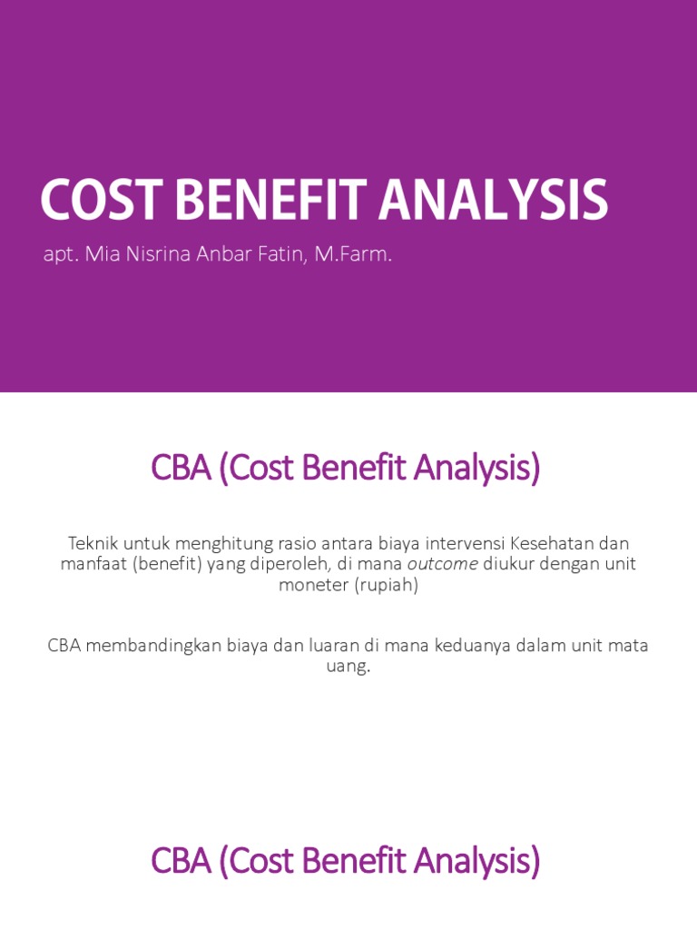5 Cost Benefit Analysis PDF