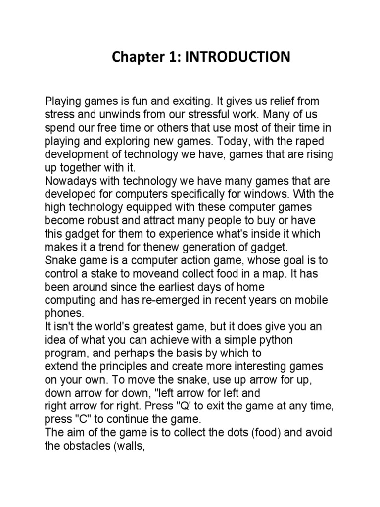 Snake Game Introduction | PDF | Software Testing | Python (Programming ...