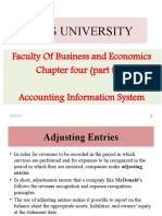 Golis University: Faculty of Business and Economics Chapter Four (Part Two) Accounting Information System