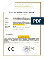 IEC 62321 - Certificate of Conformity For Fiber Patch Cord and Optic Fiber Cable (RoHS)