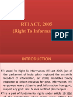 RTI ACT, 2005 (Right To Information)