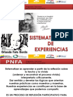 PRESENTACIÓN Sistematización de Experiencias PNFA