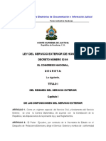 Ley Servicio Exterior Honduras