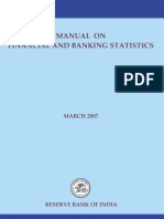 Manual On Banking Financial Statistics by RBI